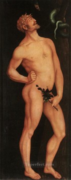  desnudo Pintura - Adam, pintor desnudo del Renacimiento, Hans Baldung